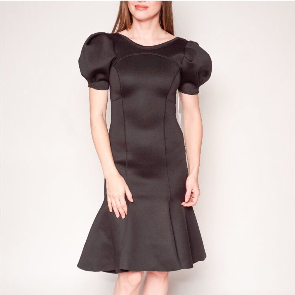 Amanda Uprichard x Nuuly Black Scuba Dress XS #237